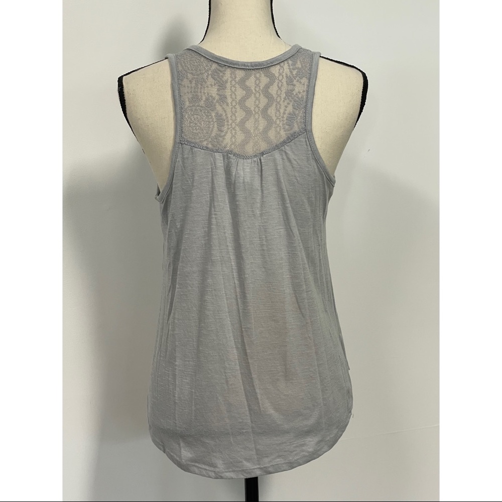 Neon Soul High-Low Tank Top Lace Gray Juniors Size M - Picture 2 of 3